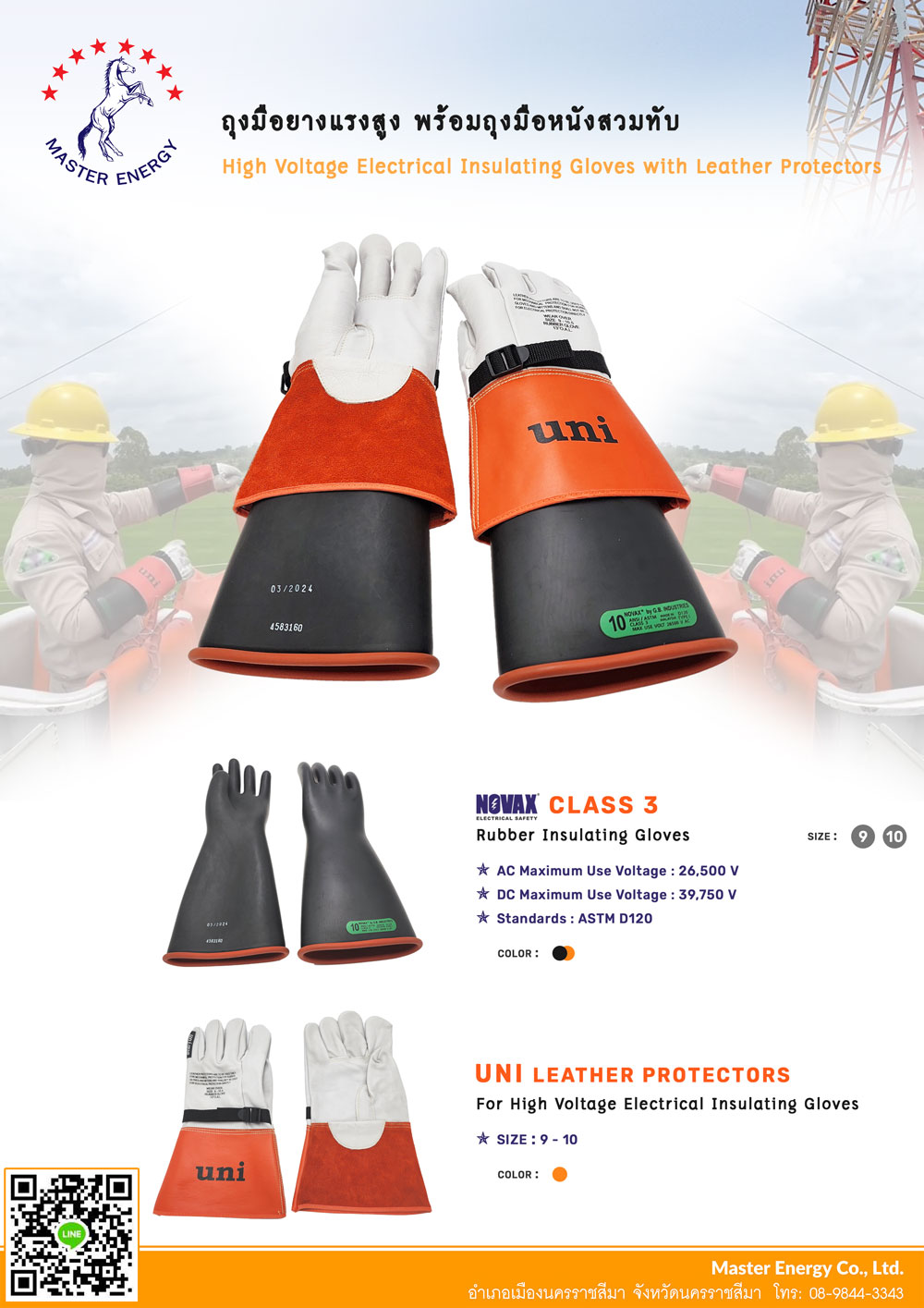 ถุงมือแรงสูง ถุงมือแรงสูง